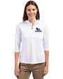 Creighton Bluejays Cutter & Buck Virtue Eco Pique Recycled Half Zip Pullover Womens Hoodie White Front