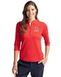 Bradley Braves Cutter & Buck Virtue Eco Pique Recycled Half Zip Pullover Womens Hoodie Red Front