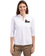 Central Missouri Mules Cutter & Buck Virtue Eco Pique Recycled Half Zip Pullover Womens Hoodie White Front