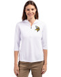 Minnesota Vikings Cutter & Buck Virtue Eco Pique Recycled Half Zip Pullover Womens Hoodie White Front