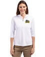 Drexel Dragons Cutter & Buck Virtue Eco Pique Recycled Half Zip Pullover Womens Hoodie White Front