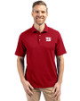 New York Giants Cutter & Buck Virtue Epic Confidence Recycled Pique Mens Big & Tall Polo Cardinal Red Front