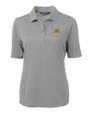 North Carolina A&T Aggies Cutter & Buck Virtue Eco Pique Recycled Womens Polo Polished Medium Gray Mannequin