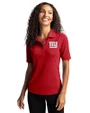 New York Giants Cutter & Buck Virtue Eco Pique Recycled Womens Polo Cardinal Red Front