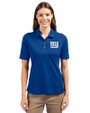 New York Giants Cutter & Buck Virtue Eco Pique Recycled Womens Polo Tour Blue Front
