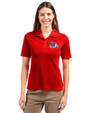 Fresno State Bulldogs Cutter & Buck Virtue Eco Pique Recycled Womens Polo Red Front