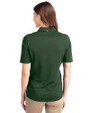 Miami Hurricanes Cutter & Buck Virtue Eco Pique Recycled Womens Polo Hunter Green Back