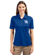 Kentucky Wildcats Cutter & Buck Virtue Eco Pique Recycled Womens Polo Tour Blue Front