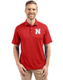 Nebraska Cornhuskers Cutter & Buck Virtue Eco Pique Recycled Mens Polo Red Front