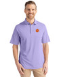 Clemson Tigers Cutter & Buck Virtue Eco Pique Recycled Mens Polo Hyacinth Front