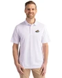 Montana State Bobcats Cutter & Buck Virtue Eco Pique Recycled Mens Polo White Front