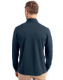 Jackson State Tigers Cutter & Buck Virtue Eco Pique Recycled Quarter Zip Mens Pullover Navy Blue Back