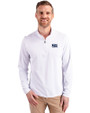 Jackson State Tigers Cutter & Buck Virtue Eco Pique Recycled Quarter Zip Mens Pullover White Front