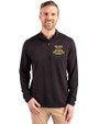 North Carolina A&T Aggies Cutter & Buck Virtue Eco Pique Recycled Quarter Zip Mens Pullover Black Front
