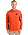 Oregon State Beavers Cutter & Buck Virtue Eco Pique Recycled Quarter Zip Mens Pullover College Orange Front