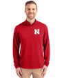 Nebraska Cornhuskers Cutter & Buck Virtue Eco Pique Recycled Quarter Zip Mens Pullover Red Front