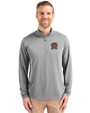 Maryland Terrapins Cutter & Buck Virtue Eco Pique Recycled Quarter Zip Mens Pullover Polished Medium Gray Front