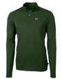 Miami Hurricanes Cutter & Buck Virtue Eco Pique Recycled Quarter Zip Mens Pullover HT_MANN_HG 1