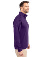 James Madison Dukes Cutter & Buck Adapt Eco Knit Stretch Recycled Mens Quarter Zip Pullover College Purple Side
