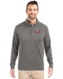 San Francisco 49ers Cutter & Buck Adapt Eco Knit Stretch Recycled Mens Quarter Zip Pullover Elemental Grey Front