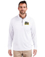 Drexel Dragons Cutter & Buck Adapt Eco Knit Stretch Recycled Mens Quarter Zip Pullover White Front