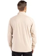 Cincinnati Bengals Cutter & Buck Adapt Eco Knit Stretch Recycled Mens Quarter Zip Pullover Wheat Back