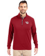 Dayton Flyers Cutter & Buck Adapt Eco Knit Stretch Recycled Mens Quarter Zip Pullover Cardinal Red Front