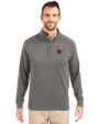 Louisville Cardinals Cutter & Buck Adapt Eco Knit Stretch Recycled Mens Quarter Zip Pullover Elemental Grey Front