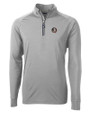 Florida State Seminoles Cutter & Buck Adapt Eco Knit Stretch Recycled Mens Quarter Zip Pullover Polished Medium Gray Mannequin