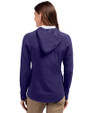 LSU Tigers Cutter & Buck Adapt Eco Knit Hybrid Recycled Womens Full Zip Jacket College Purple Back