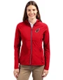 Arizona Cardinals Cutter & Buck Adapt Recycled Soft Knit Stretch Womens Hybrid Full Zip Jacket Red Front