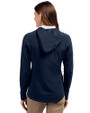 New York Giants Cutter & Buck Adapt Eco Knit Hybrid Recycled Womens Full Zip Jacket Navy Blue Back