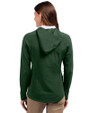 Miami Hurricanes Cutter & Buck Adapt Eco Knit Hybrid Recycled Womens Full Zip Jacket Hunter Green Back