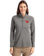 Dayton Flyers Cutter & Buck Adapt Eco Knit Stretch Recycled Womens Half Zip Pullover Elemental Grey Front