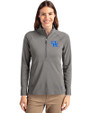 Kentucky Wildcats Cutter & Buck Adapt Eco Knit Stretch Recycled Womens Half Zip Pullover Elemental Grey Front