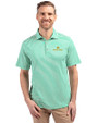 Notre Dame Fighting Irish Cutter & Buck Virtue Eco Pique Stripe Recycled Mens Polo Kelly Green Front