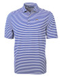 Los Angeles Chargers Cutter & Buck Virtue Eco Pique Stripe Recycled Mens Polo Tour Blue Mannequin