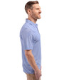 Middle Tennessee Blue Raiders Cutter & Buck Virtue Eco Pique Stripe Recycled Mens Polo Chelan Blue Side