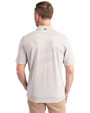 Hawaii Warriors Cutter & Buck Virtue Eco Pique Stripe Recycled Mens Polo Polished Medium Gray Back