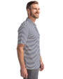 Illinois Fighting Illini Cutter & Buck Virtue Eco Pique Stripe Recycled Mens Polo Navy Blue Side