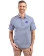 Air Force Falcons Cutter & Buck Virtue Eco Pique Stripe Recycled Mens Polo Tour Blue Front