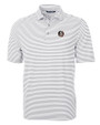 Florida State Seminoles Cutter & Buck Virtue Eco Pique Stripe Recycled Mens Polo Polished Medium Gray Mannequin