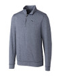 Jackson State Tigers Cutter & Buck Shoreline Heathered Quarter Zip Mens Pullover Liberty Navy Heather Mannequin