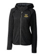 North Carolina A&T Aggies Cutter & Buck Mainsail Full Zip Hooded Womens Jacket Charcoal Heather Mannequin