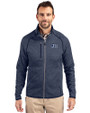 Jackson State Tigers Cutter & Buck Mainsail Sweater-Knit Mens Full Zip Jacket Liberty Navy Heather Front