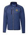 North Carolina A&T Aggies Cutter & Buck Mainsail Sweater-Knit Mens Full Zip Jacket Tour Blue Heather Mannequin