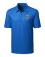 North Carolina A&T Aggies Cutter & Buck Pike Mini Pennant Print Stretch Mens Polo Chelan Blue Mannequin