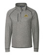 North Carolina A&T Aggies Cutter & Buck Mainsail Sweater-Knit Mens Big and Tall Half Zip Pullover Jacket Polished Heather Mannequin