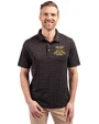 North Carolina A&T Aggies Cutter & Buck Virtue Eco Pique Tile Print Recycled Mens Polo Black Front