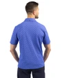 North Carolina A&T Aggies Cutter & Buck Virtue Eco Pique Tile Print Recycled Mens Polo Chelan Blue Back